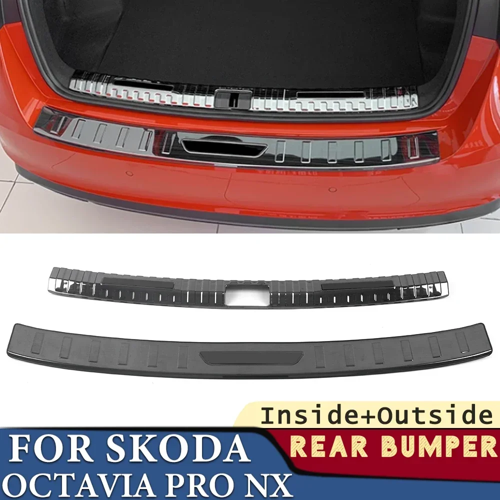 

Trunk Bumper for Skoda Octavia Pro 2020 2021 2022 2023 2024 Car Accessories Rear Fender Protector Sill Cover Stick Decoration