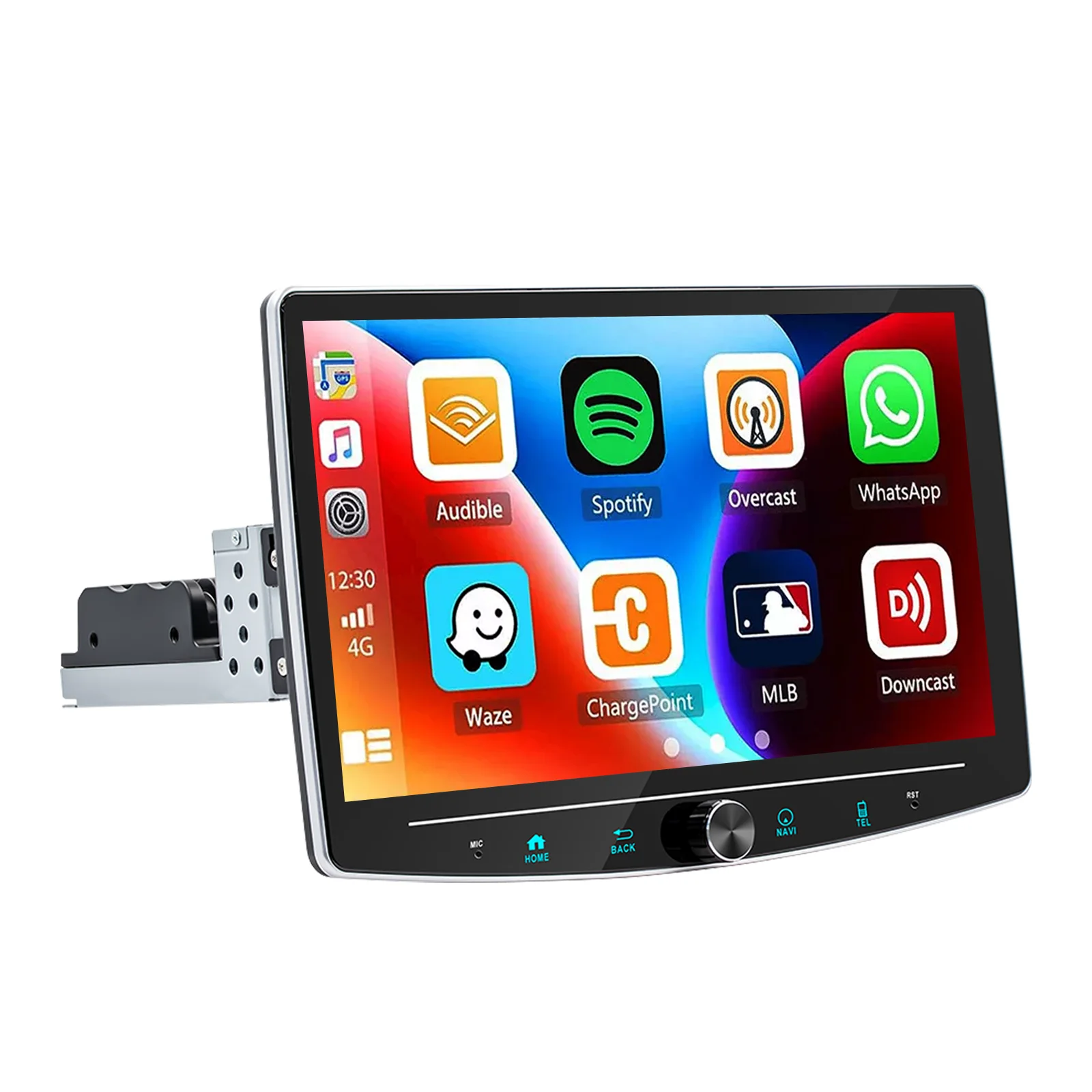MOPECT 10.1" Single 1 Din Draaibare Carplay Android 15 Autostereo Radio MP5 Speler GPS Navigatie Draadloos Touchscreen FM BT+DAB&AHD - afbeelding 2