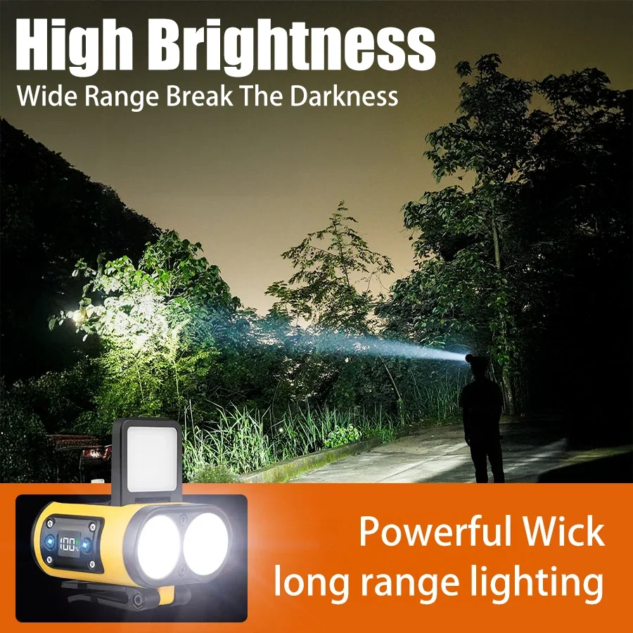 Induction LED COB Headlamp USB Rechargeable Lamp Digital Power Display Waterproof Torch Outdoor Camping Fishing Portable Lantern