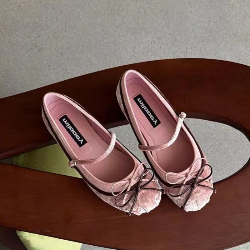 Modische/Sexy Trendige Le Fu Schuhe Frühling und Herbst Neue Runde Zehenpartie Flacher Boden Bequeme Lässige Einzelschuhe für Damen – Detail 9