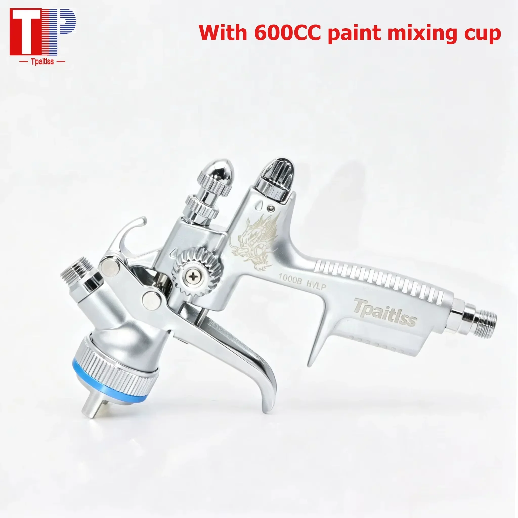1000B HVLP Spray Gun 1.3mm Stainless Steel Nozzle 600cc High Quality Professional Sprayer Paint Airbrush for Car Paintin