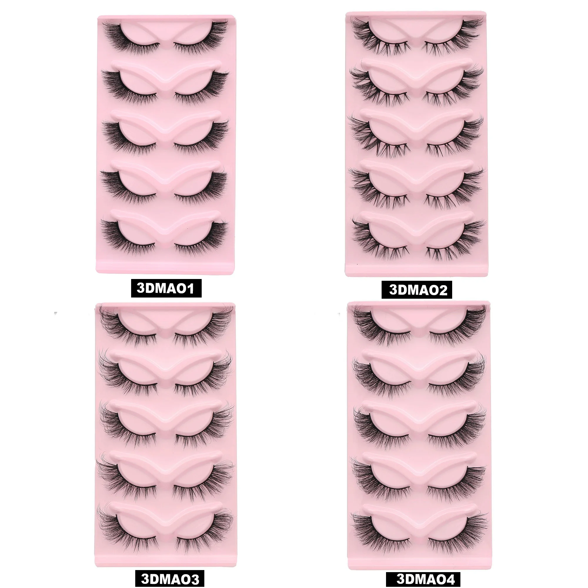 Cat Eye Lashes Winged End Eye Elongated Eyelashes Faux Mink Eyelashes Fake Fox Eye Lashes Soft Natural Long Makeup Lashes Cils