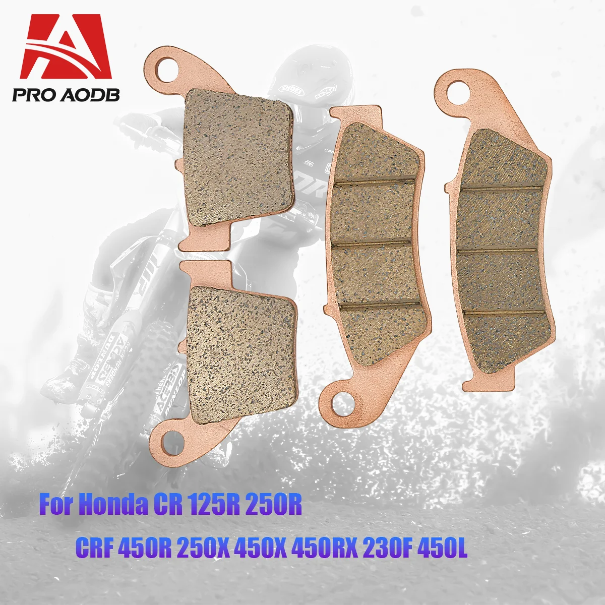 

High-Quality Motorcycle Front and Rear Brake Pads For Honda CR 125R 250R 2002-2007 CRF 250 450 R X 450RX 450L 230F 2004-2022