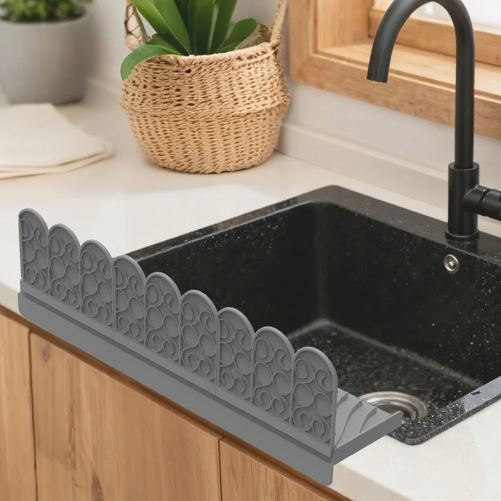Sink Edge Protector For Kitchen Sink Silicone Sink Splash Guard Kitchen Faucet  Sink Protector Absorbent Mat Kitchen Accessories