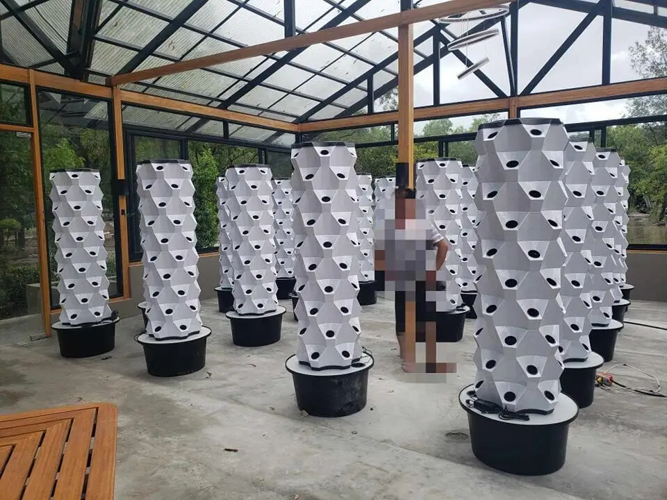 Greenhouse Vertical Farming Hydroponic Grow Tower Garden Vertical Hydroponic System view 4