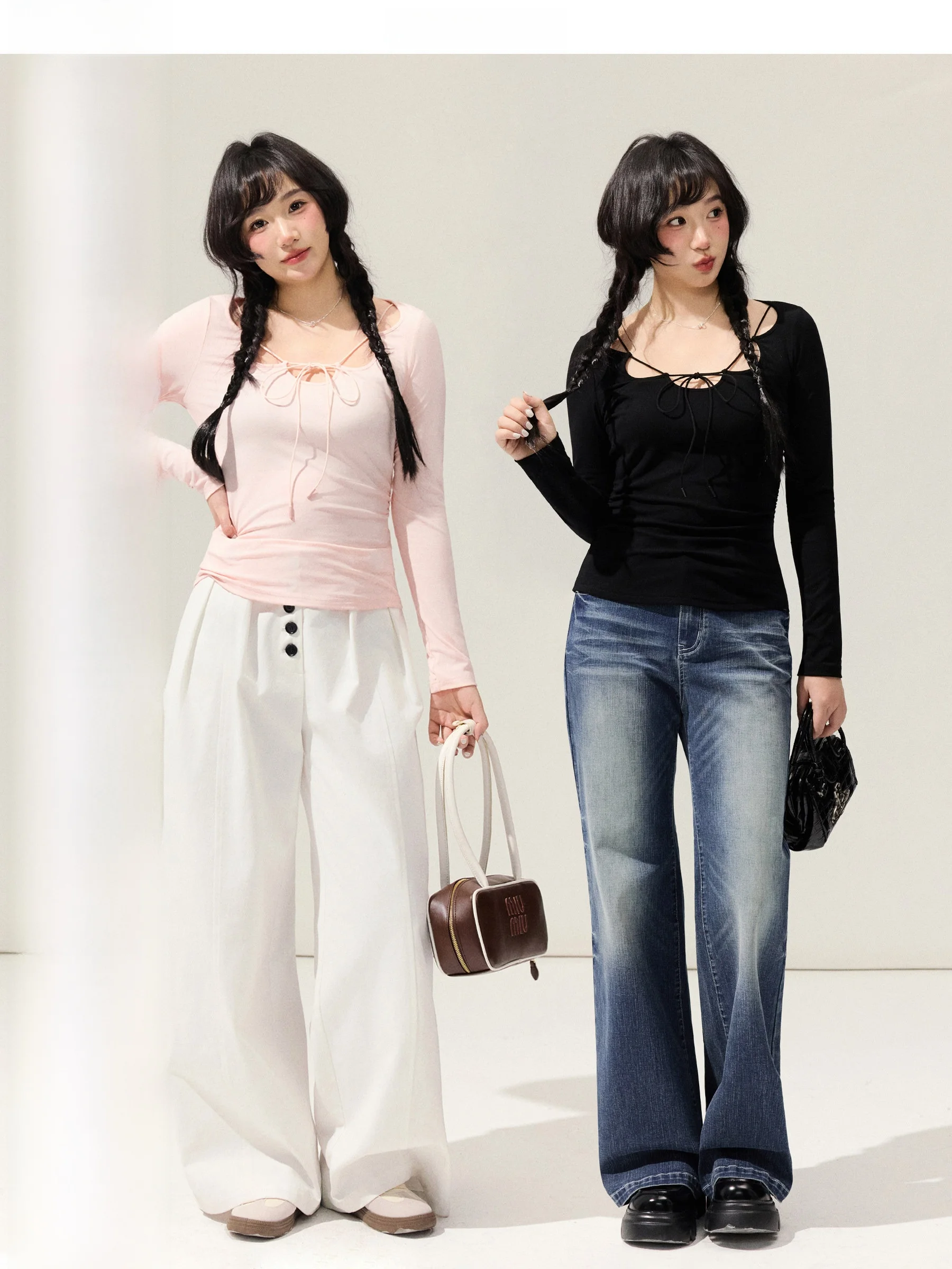 

Футболка с длинным рукавом JULULOOK Studio "Interwoven Illusion" больших размеров с поясом, дизайн Pure Desire, модная, для повседневной носки, женская...