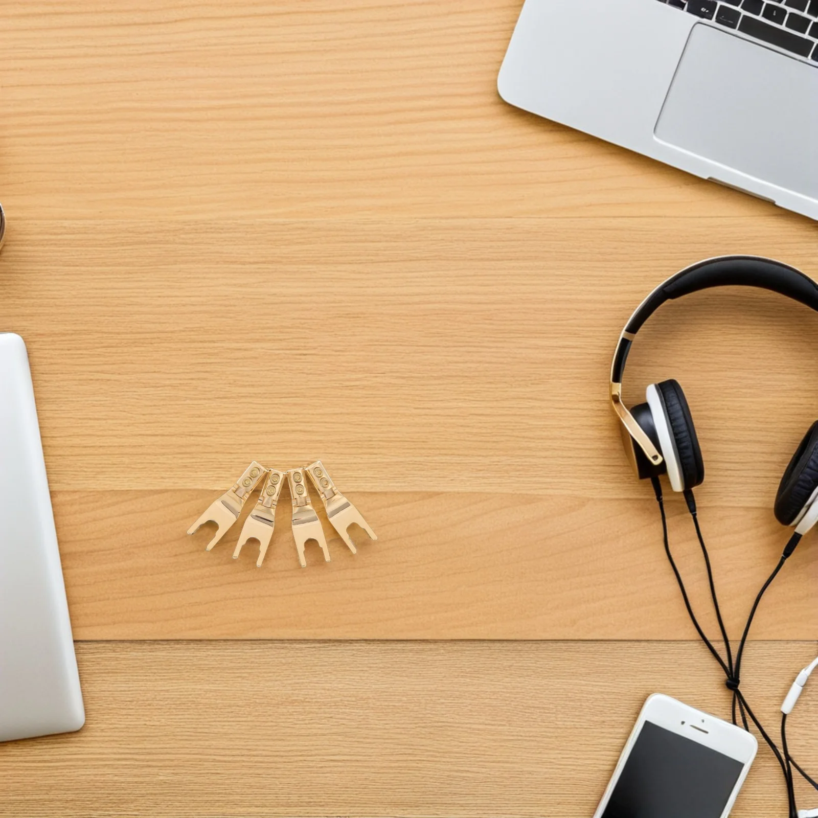 

Y-Shaped Speaker Cable Connectors High-Fidelity Copper Wire Plug-And-Play For Amplifiers Banana Plug Spade Clips