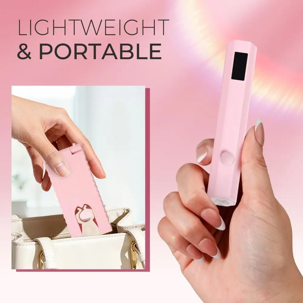 

Portable Rechargeable UV Nail Lamp with Stand LCD Display Nail Dryer Fast Curing Foldable Flash Cure Lamp for Gel Nails
