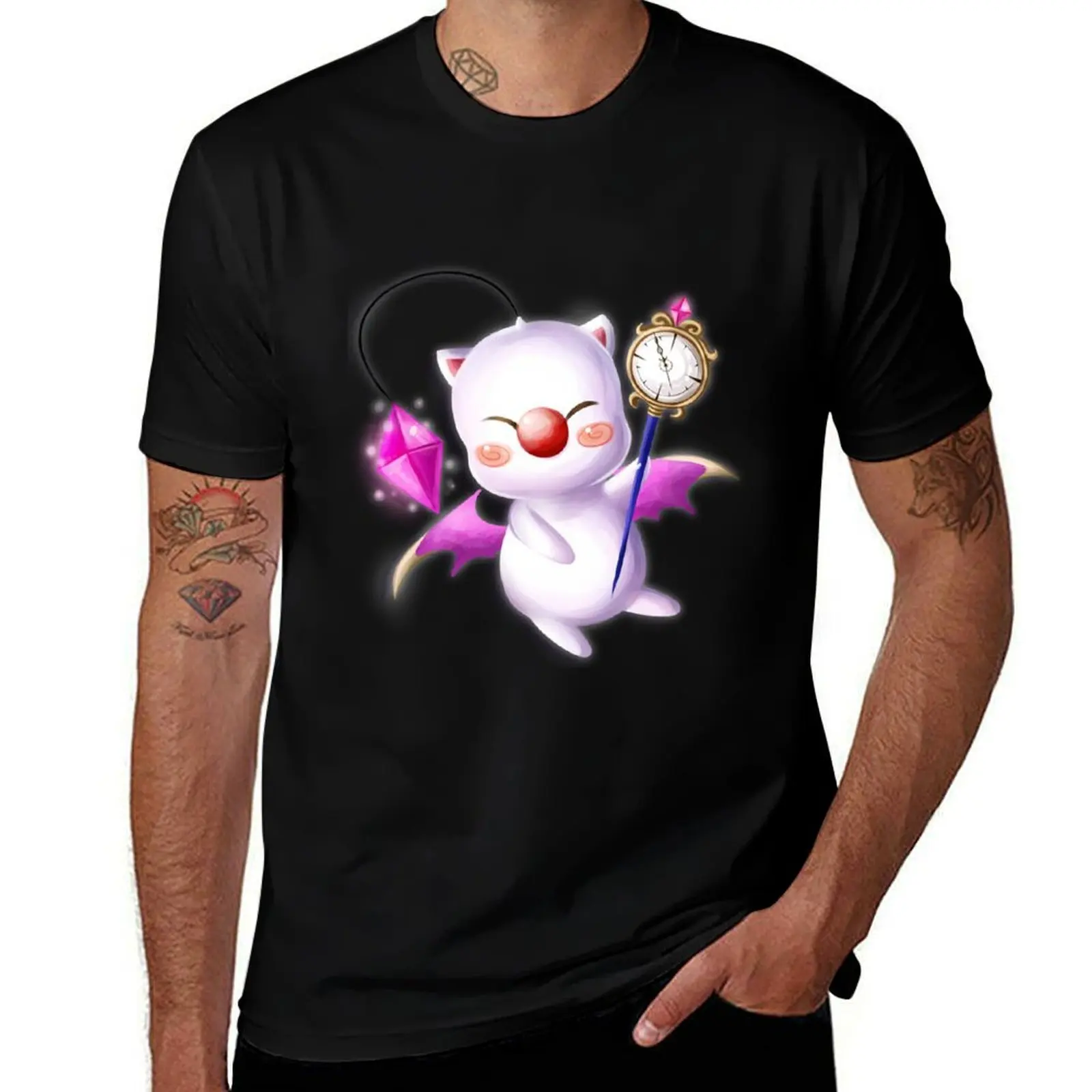 

Time Traveling Moogle T-Shirt t shirts for man graphic tees man t shirt cotton t shirts cotton 100% T-Shirt