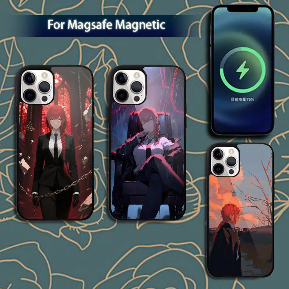 

M-MakimaES Phone Case For iPhone 17,16,15,14,13,12,11,Pro,Max,Plus,Mini,Magsafe,Magnetic Wireless Charging Case