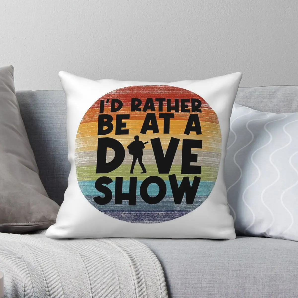 I'D Rather Be At A Dave Show Pillowcase Polyester Linen Velvet Printed Zip Decor Pillow Case Home Cushion Cover