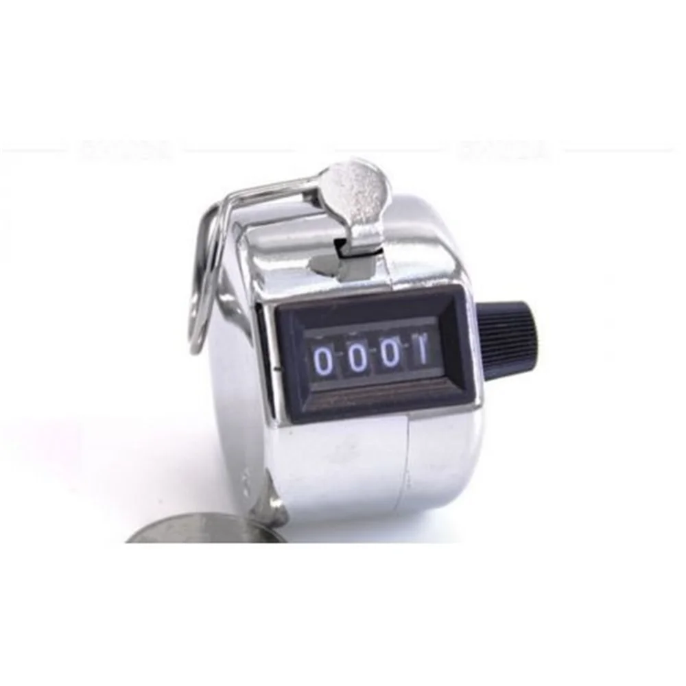 Clicker 4-stellige Zahlenzähler Kunststoffschale Hand Finger Display Manuelles Zählen Tally Clicker Timer Fußball Golf Zähler