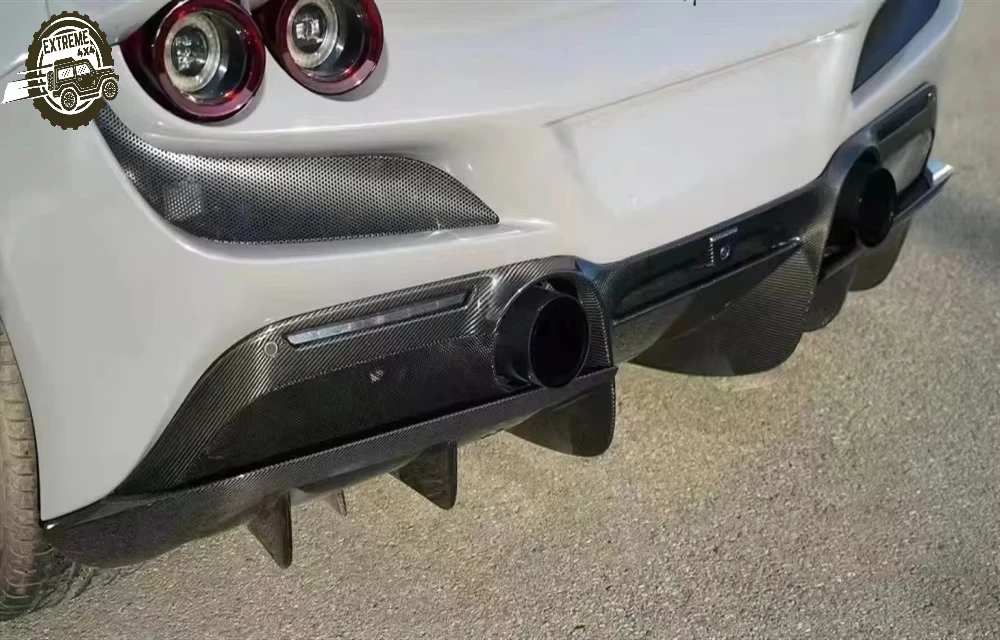 

N Style Genuine Carbon Fiber Rear Lip Diffuser Bumper for Ferrari F8 Body Kit