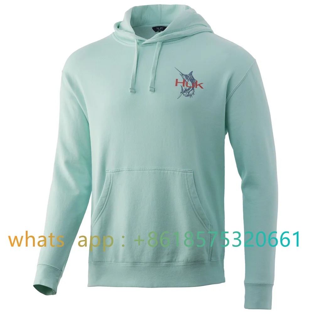 HUK ANGRY MARLIN COTTON HOODIE A classic pullover hoodie high-performance hoodies workout gear gym/Outdoor sports sweater