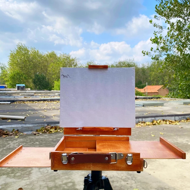 

Wooden Mini Multifunctional Outdoor Travel Art Sketch Easel Picture Box