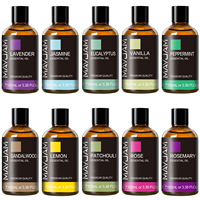 MAYJAM 1 Piece 100ML Pure Natural Plants Essential Oil For Humidifiers Aromatic Diffuser Vanilla Lavender Mint Bergamot Rose