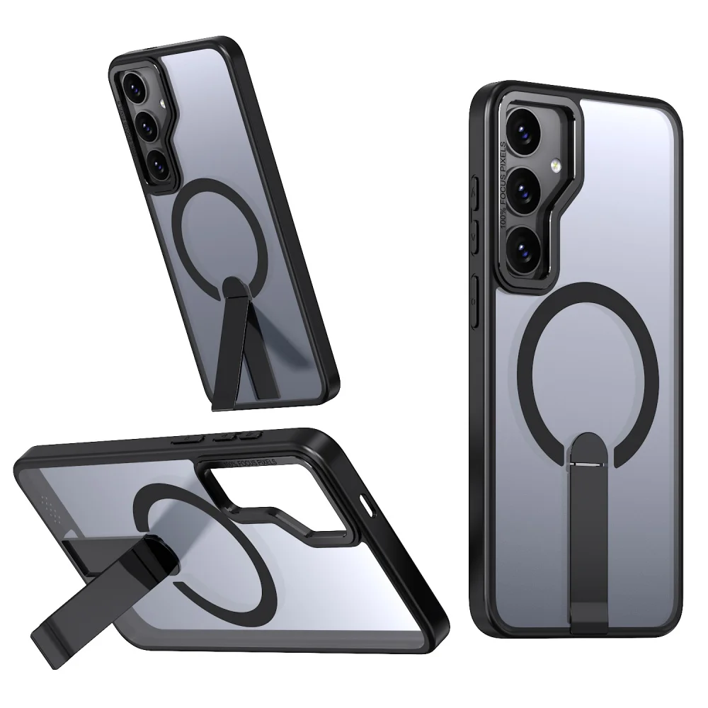 Luxuriöse MagSafe Kabellose Magnetische Ladestation Hülle für Samsung S26 S25 S24 S23 Ultra Plus S24 FE Edge Halter Transparente Abdeckung 6