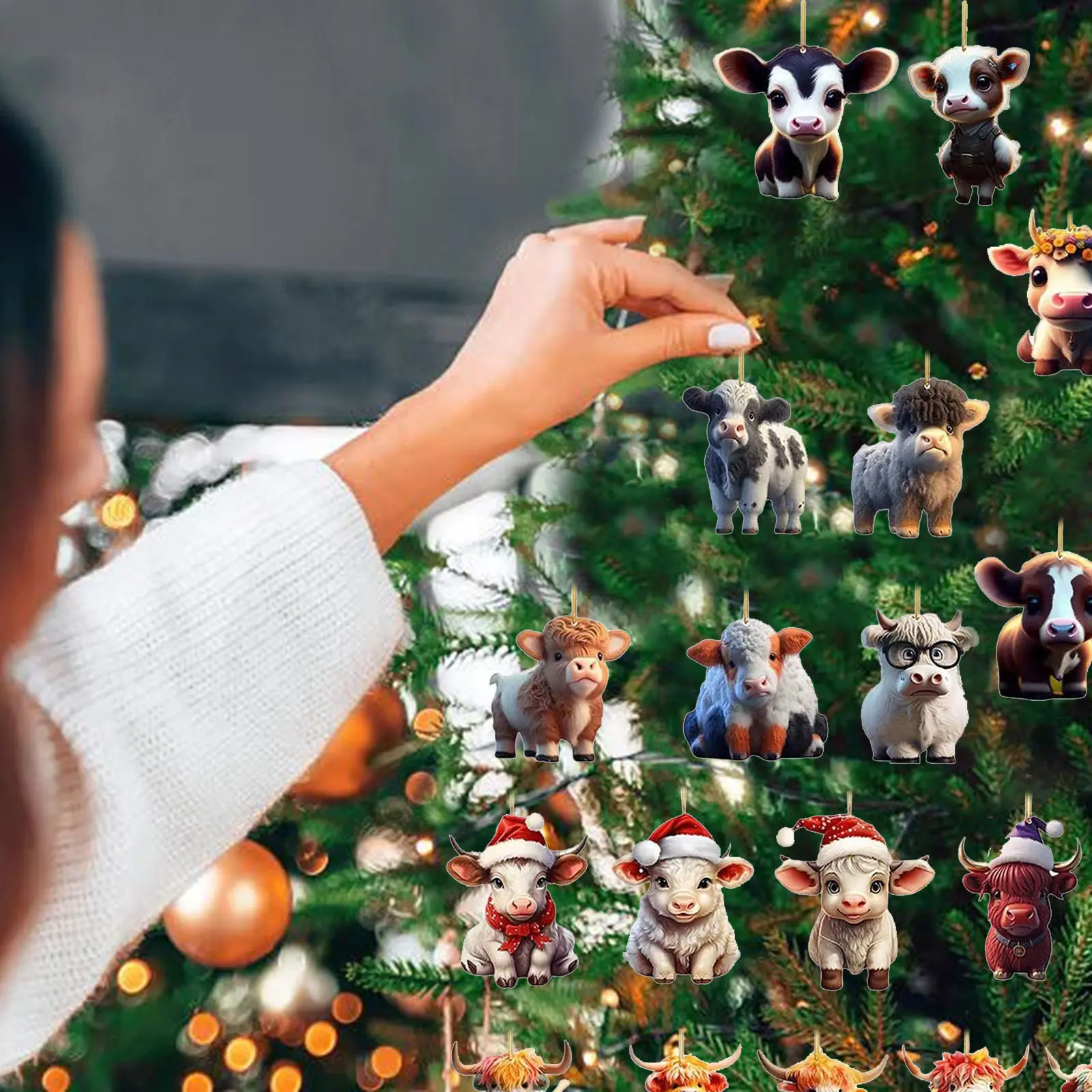 Minuterie de cuisine manuelle arbre de noël pendentif dinosaure calendrier de l'avent 2024 24 jours compte à rebours de noël calendrier minuterie 30 Min