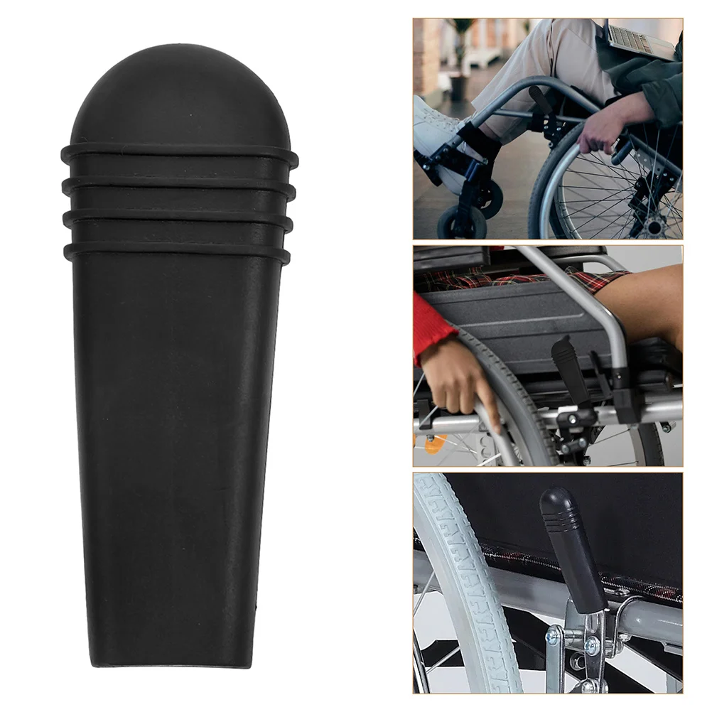 

4pcs Wheelchair Brake Grip Cover Black 14X3.5Mm Flat Wheel Lock Handle Sleeve Replacement For Rollators Universal Non-Slip