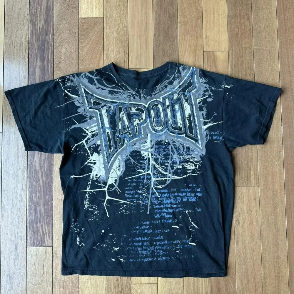 Fashionable American Men's Summer Gothic Letter Graffiti Printed Micro Elastic Breathable Round Neck T-shirt Outdoor Street Top