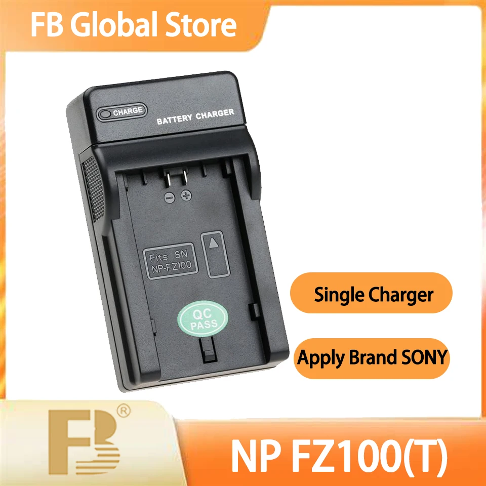 FB NP-FZ100(T) Single Slot Lightweight Portable USB Port Digital Camera Battery Charger for SONY NP-FZ100