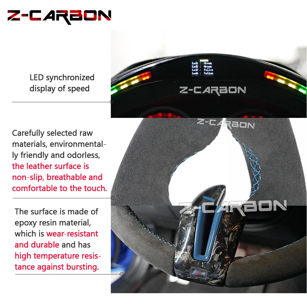 For BMW F20 F22 F30 F35 F32 F01 F02 F10 F18 M2 M3 M4 M5 Model Upgrade FORGED Carbon Fiber Sports LED Steering Wheel OLD TO NEW