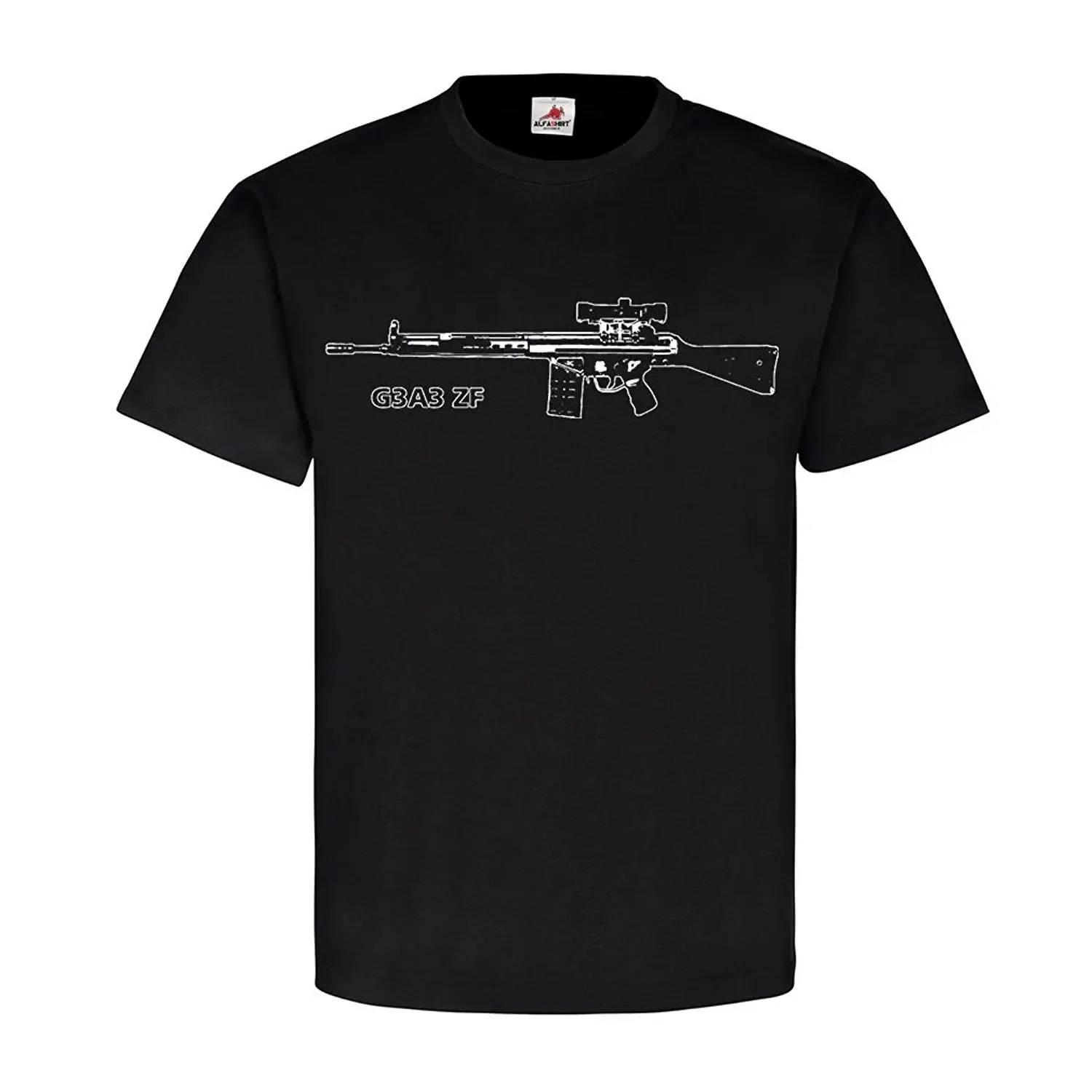 HK G3A3 ZF Rifle BW Paratroopers Weapon Marksman T-Shirt 100% Cotton O-Neck Summer Short Sleeve Casual Mens T-shirt Size S-3XL