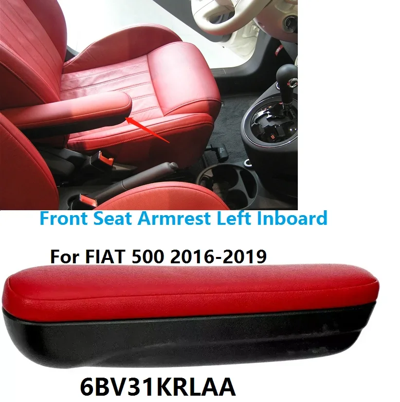 New Front Seat Armrest Left Inboard For FIAT 500 2016-2019 6BV31KRLAA 6BV48KPLAA