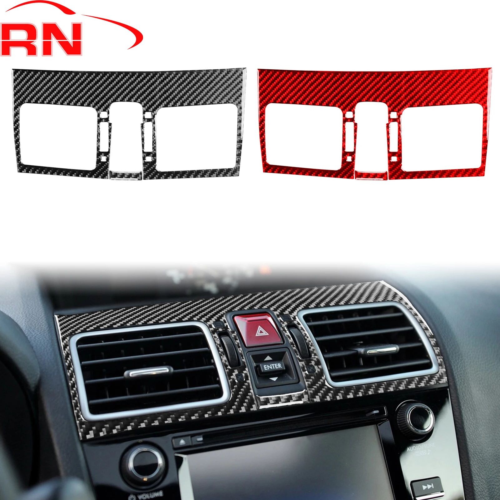 

For Subaru WRX 2015-2021 Refit Car Carbon Fiber Center Console Air Conditioner Center Vent Interior Accessories Sticker
