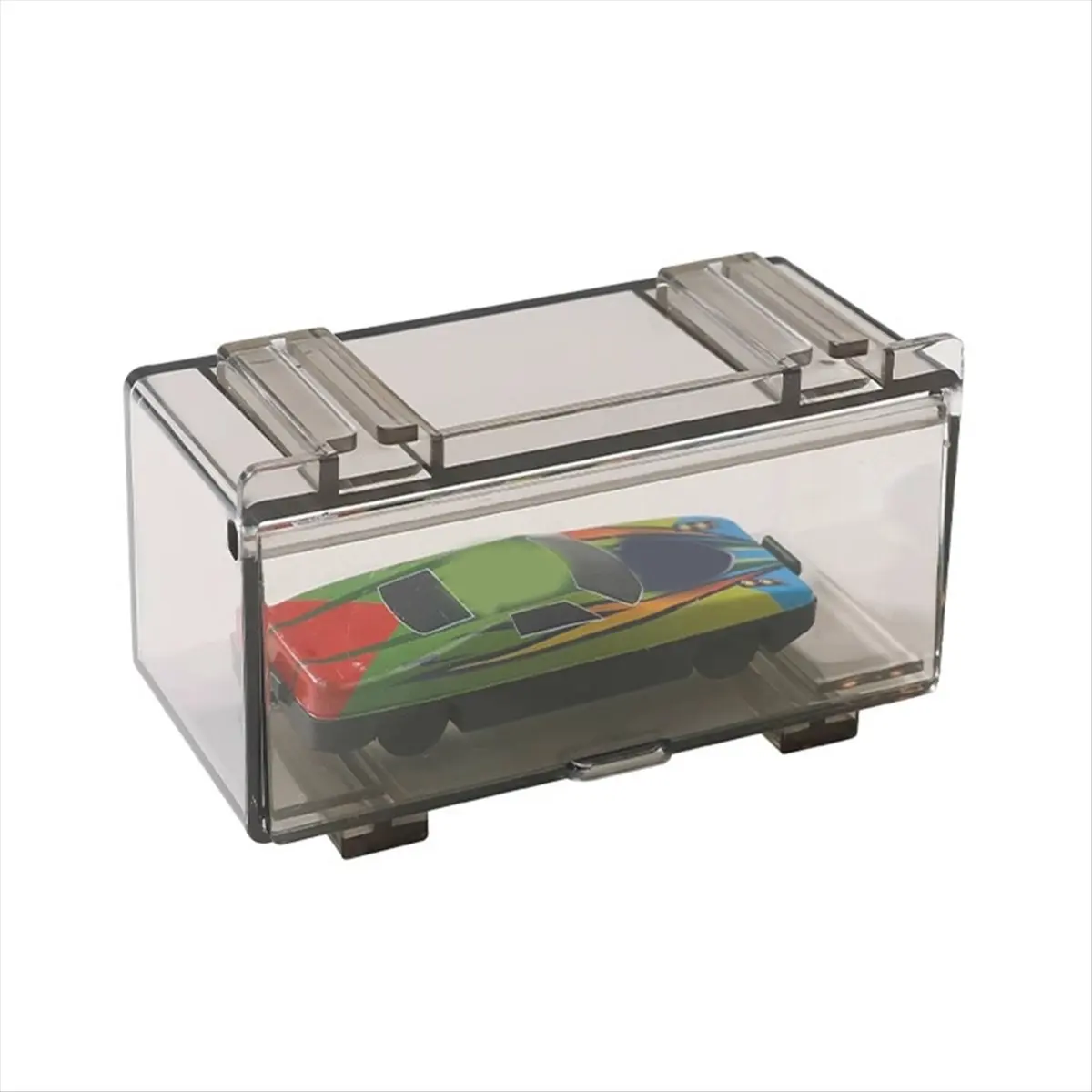 *A02R 10Pcs Clear Acrylic Display Case for Car Mold, Wheels Car Model Display Case Scale Wheel Display Case B
