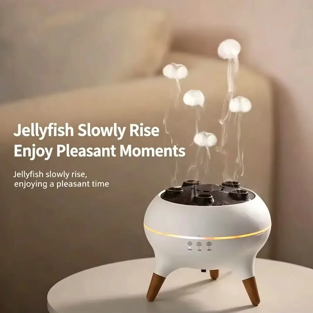 Dynamic Jellyfish Air Humidifier 250ml Essential Oil Diffuser Remote Control Bedroom Humidifier With 7 Colorful Night Lights - view 2