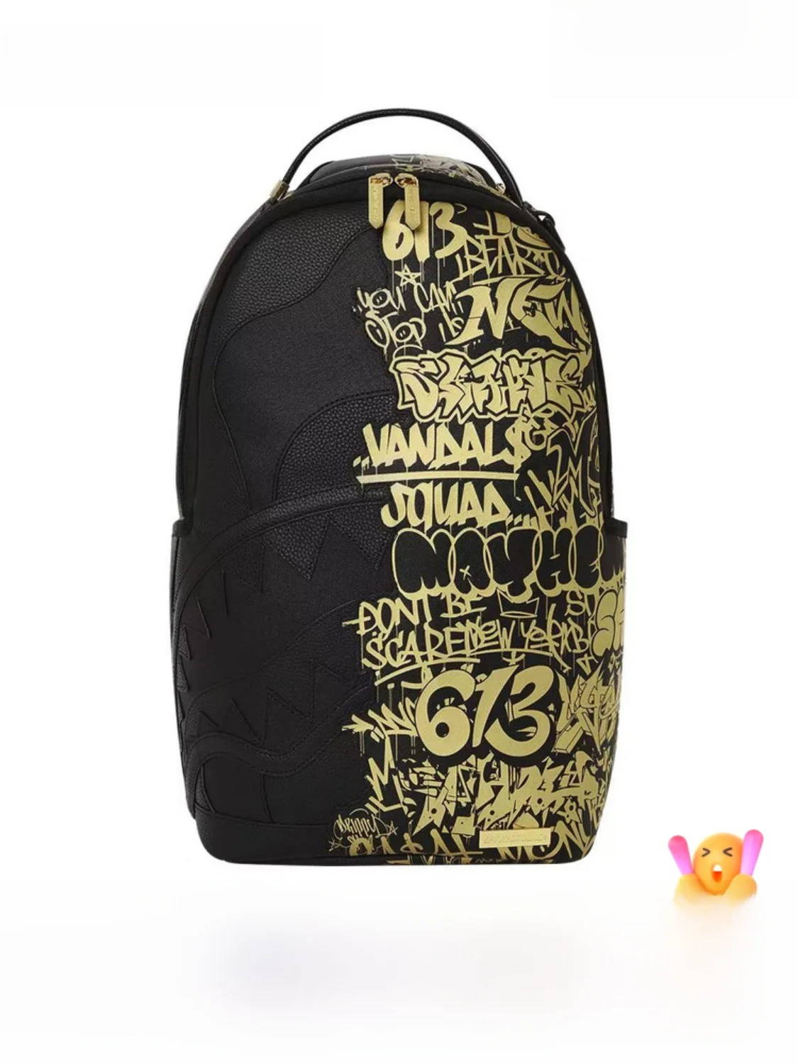 

Спортивная сумка-рюкзак Sprayund Ark Mouth Bla Gold ex fiti Print из нейлона с защитой от брызг воды для активного отдыха
