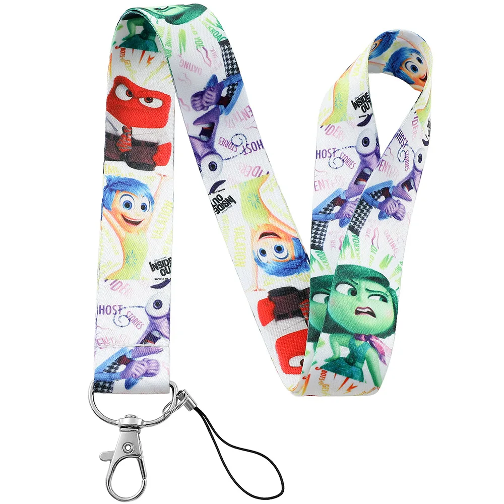 Disney Inside Out 2 cordino tracolla portachiavi cartone animato per ciondolo portachiavi portachiavi portachiavi corda Hang Rope Lariat accessorio