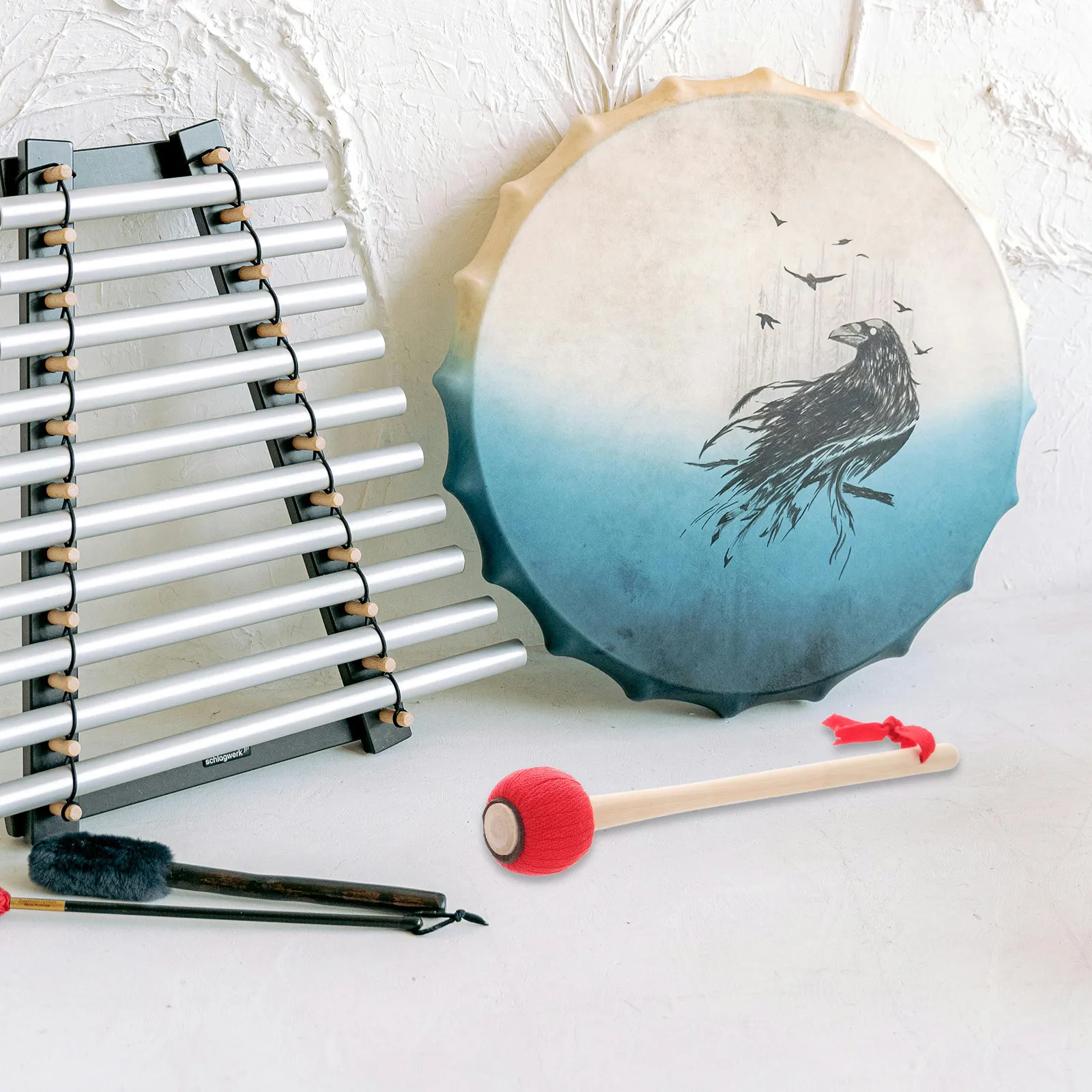 

Wood Gong Mallet Wooden Handle Pure Sound Comfortable Grip Traditional Gong Drum Stick Percussion Hammer Music Instrument