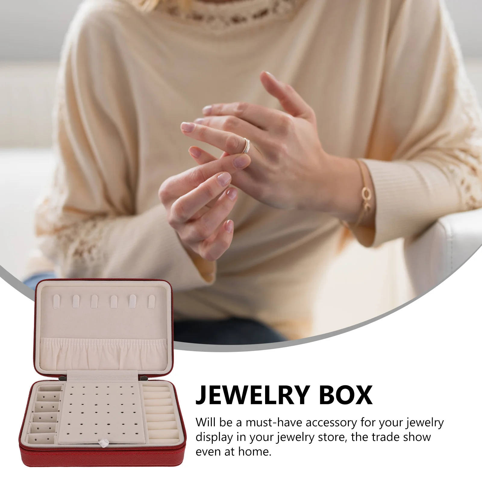 

Хранение для женщин, органайзер для колец, дорожный футляр, прочный органайзер для ювелирных изделий из материала премиум-класса, шкатулка для безделушек, дорожная шкатулка для ювелирных изделий