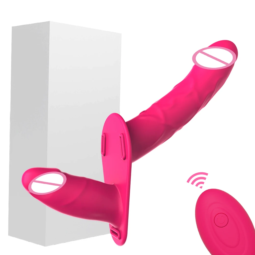 Wearable Double Vibrators Penetration G-Spot Strap On Dildo Panties for Lesbian Vagina Massager Couples Sex Toys Adult Products