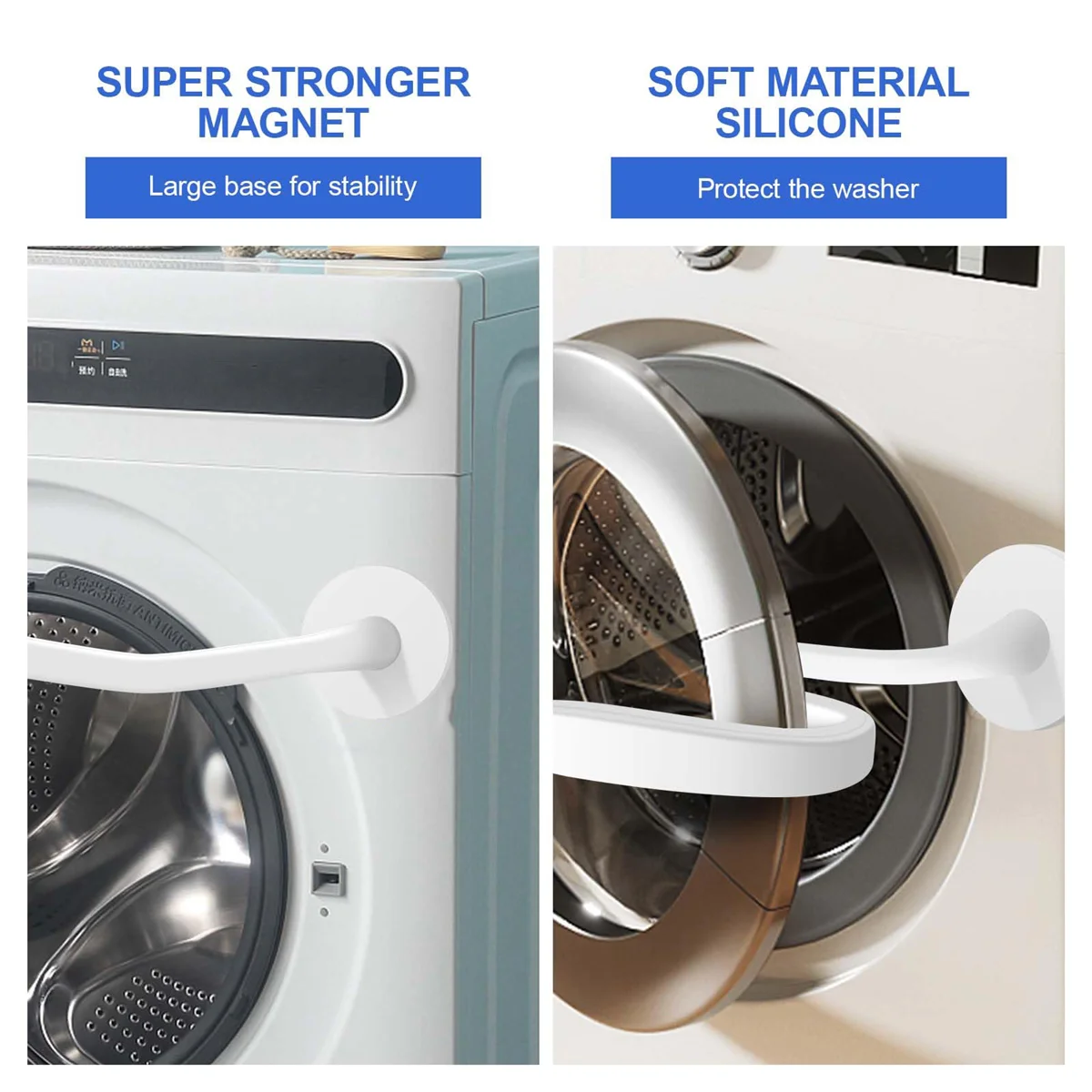 Front Load Washer Door Prop, Stable and Durable Washing Machine Door Prop Open, Easy to Use Washer Door Prop White