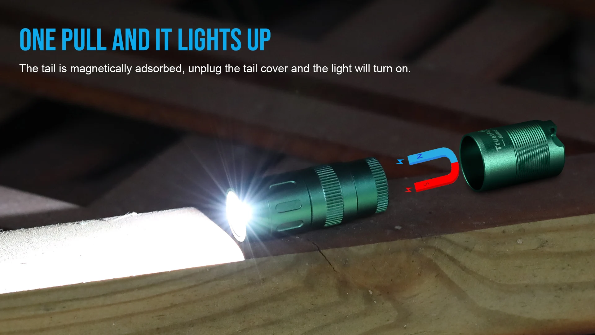 Trustfire MINIE Mini magnetische wasserdichte LED-Taschenlampe – tragbare wiederaufladbare Schlüsselanhänger-Licht für Camping, Angeln im Freien – Detail 2