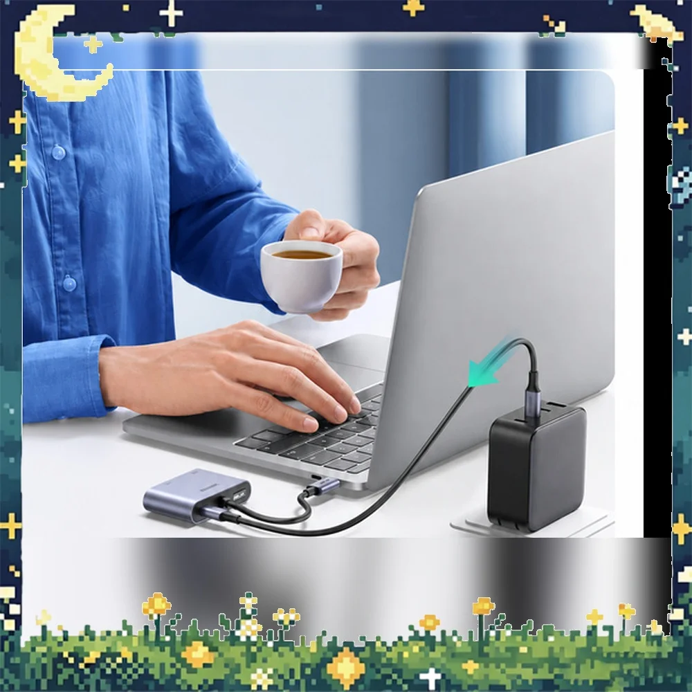 UGREEN CM162 50505 4-in-1 USB-C Hub, 4K 30Hz HDMI, 1080P 60Hz VGA, USB 3.0, 100W PD Charging Adapter
