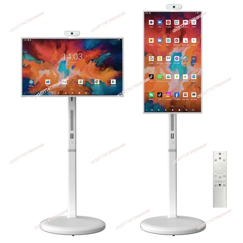 

New 32 inch floor standing intelligent touch screen Android system/mobile TV/home/8+128GB/AI voice remote control