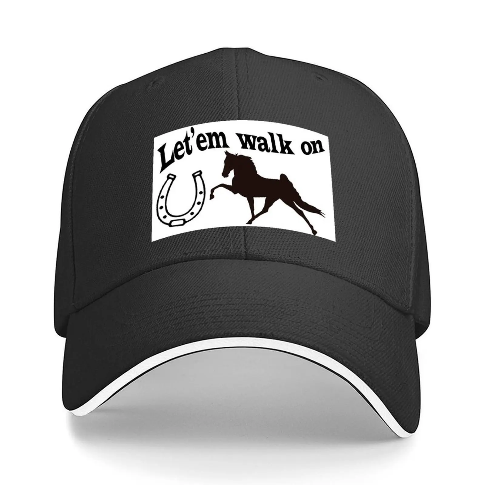 

Let'em Walk On Baseball Cap Sunscreen Unique hats tea Hat Beach Outing Mens Hats Women's