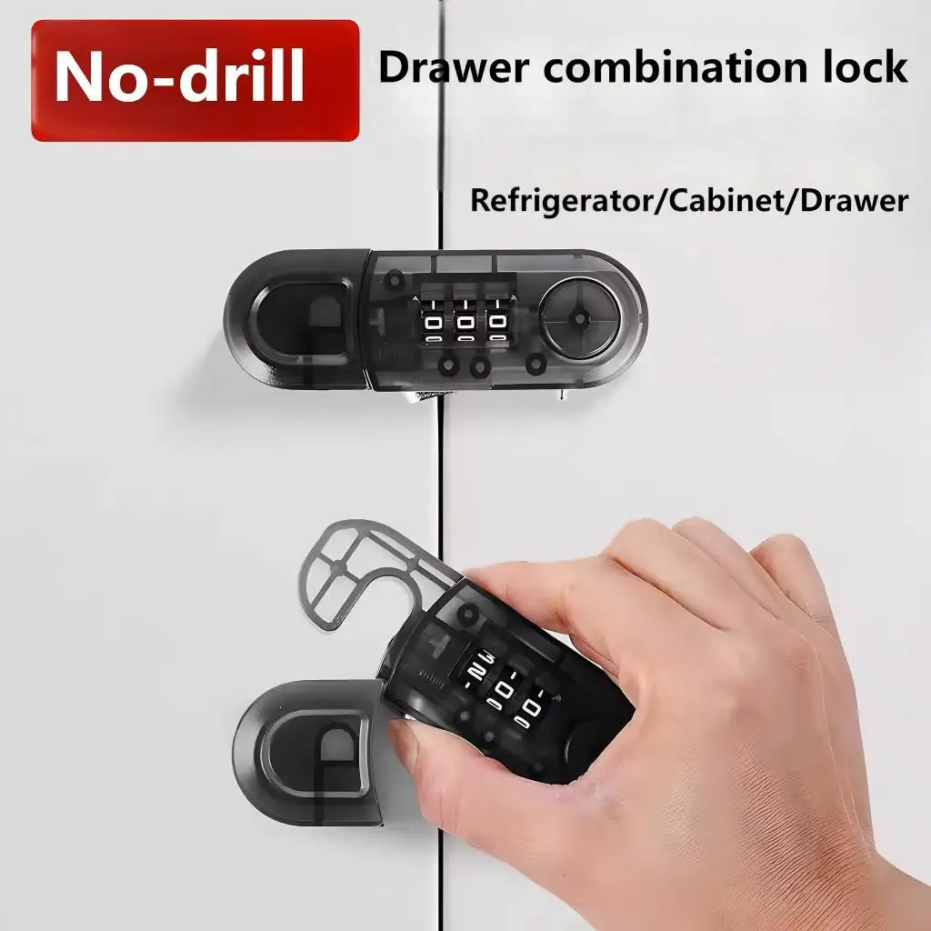 Drawer password lock, non perforated cabinet door, child safety lock, double opening refrigerator lock, office lock