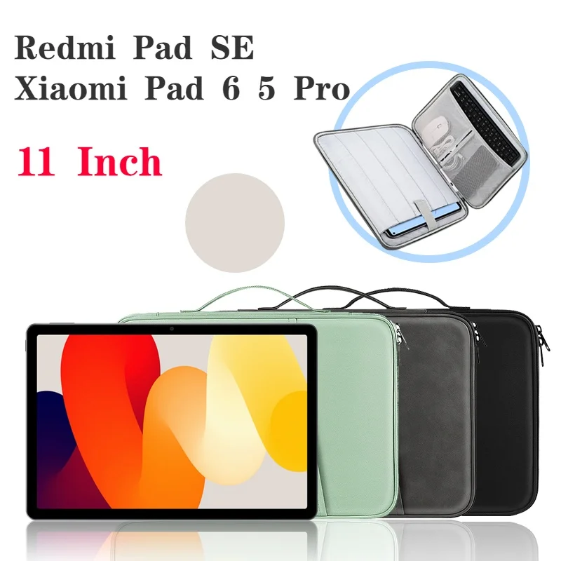 

11 Inch Tablet Bag for Xiaomi Mi Pad 6 6 Pro 5 Pro 11" Redmi Pad SE 2023 RedMi Pad 10.61 Case Portable Pouch Waterproof HandBag