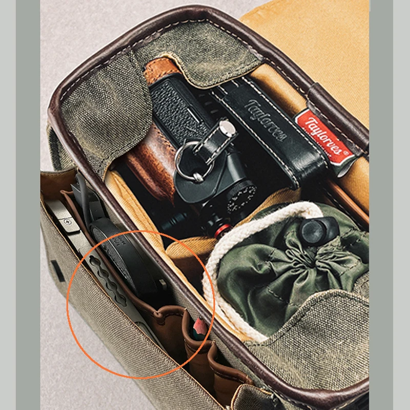 PU Leather Bag For Camera Vintage Shoulder Satchel Camera Bag for DSLR Canon Nikon Sony A7M4 70D Travel Portable Photography