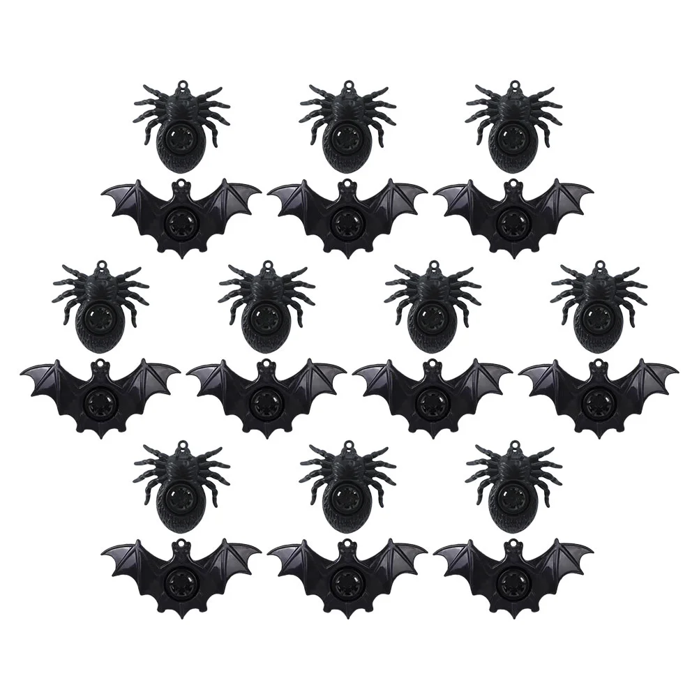 5pcs Creative Halloween Spider Whistle Horror Toy Cheering Adorable Bat Animals Whistles Party Spoof Prank Toys Portable Kids