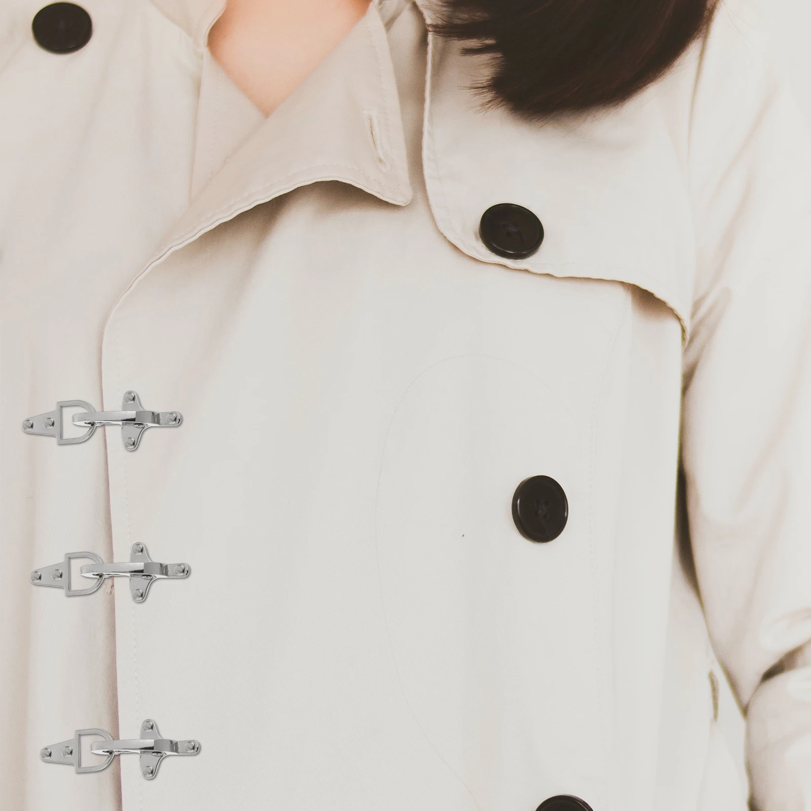 2 أزواج الفضة 5 سنتيمتر أسفل سترة حزام أبازيم أزرار معدنية التعشيق موصل الخصر DIY أبازيم الطائرة الزخرفية