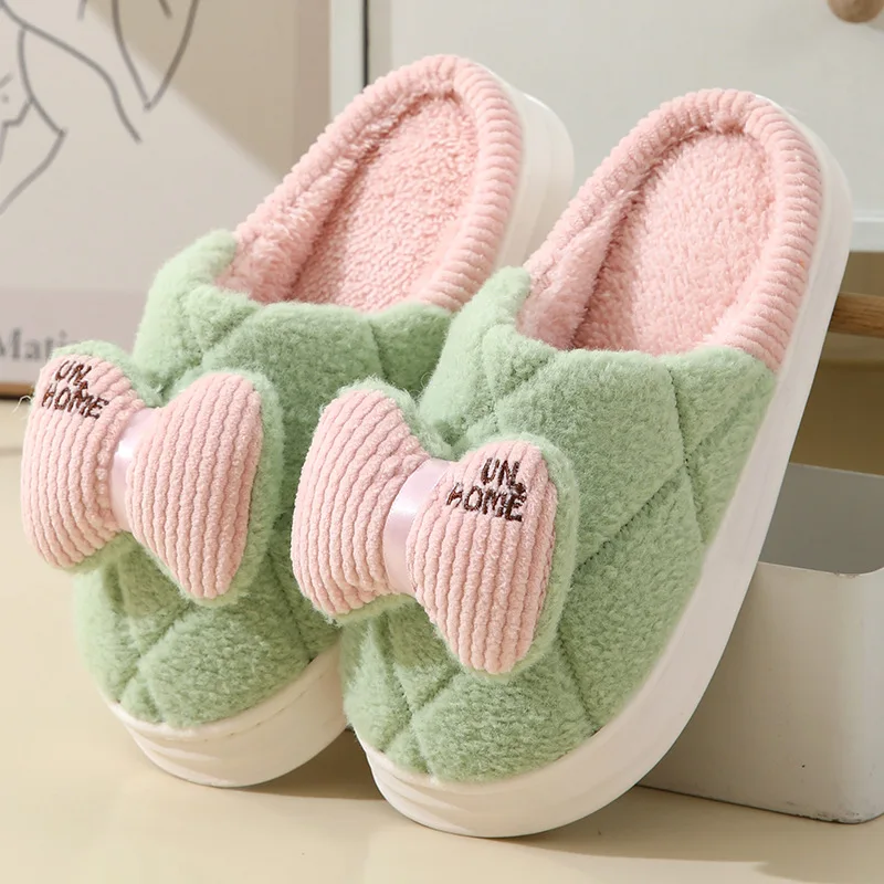 Winter Slippers for Women Warm Shoes Sweet Fairy Tale Snow White Cartoon Butterfly In Door Soft Comfortable Princess