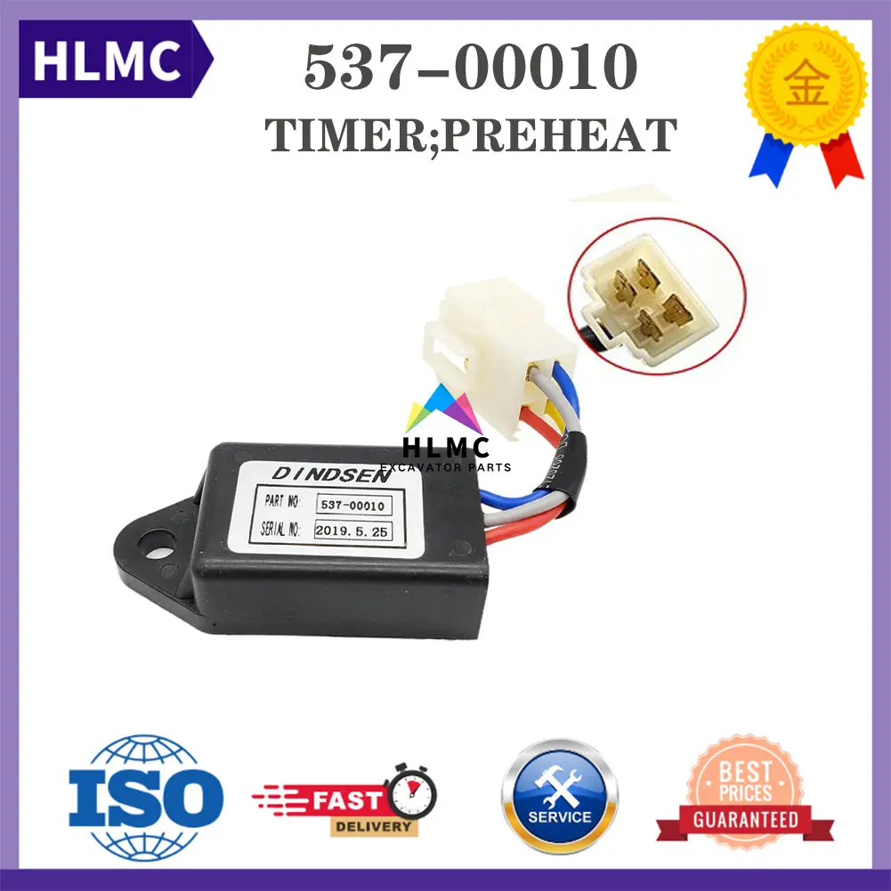 DX30Z DX27Z DH55 DH75 Preheat Timer Relay for Excavator 537-00010 53700010 H73 Engine Heating Timer Relay