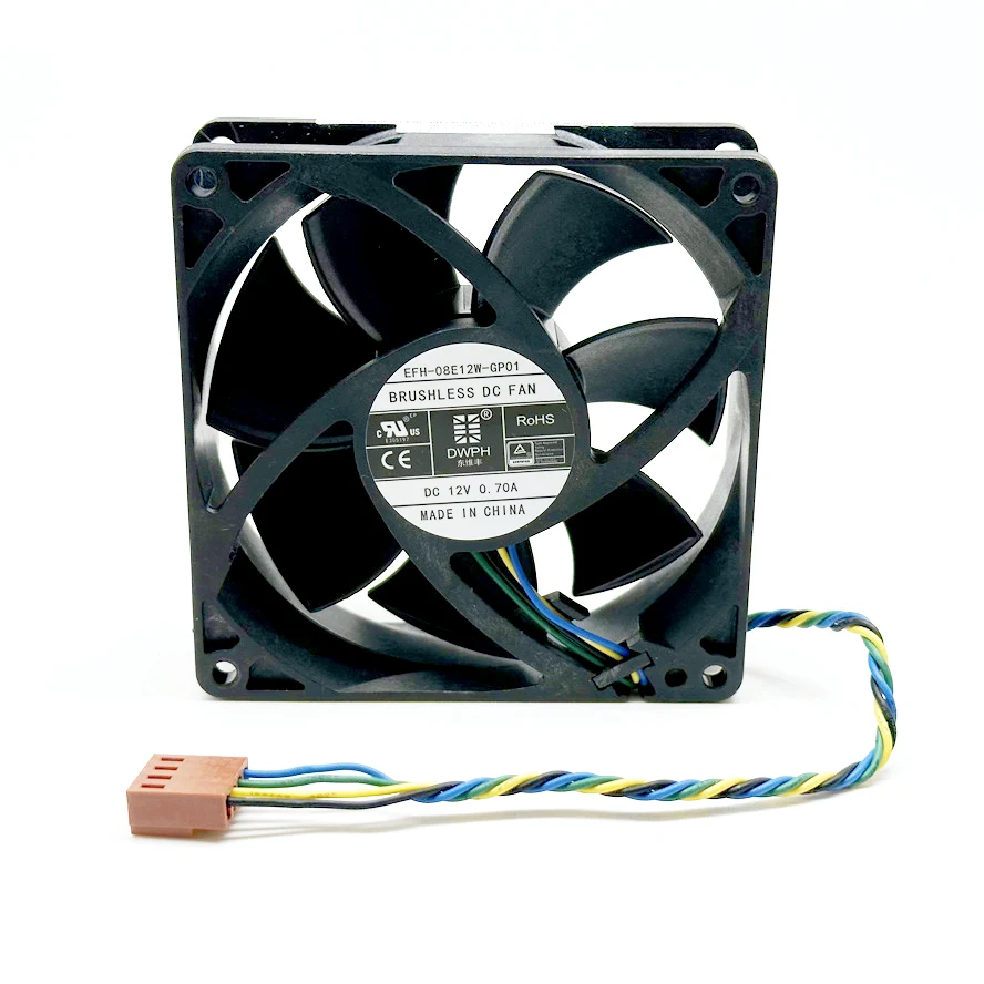 

DWPH 8025 80MM 80*80*25MM DC12V 0.7A EFH-08E12W-GP01 Comptuter CPU Cooling Fan with 4pin