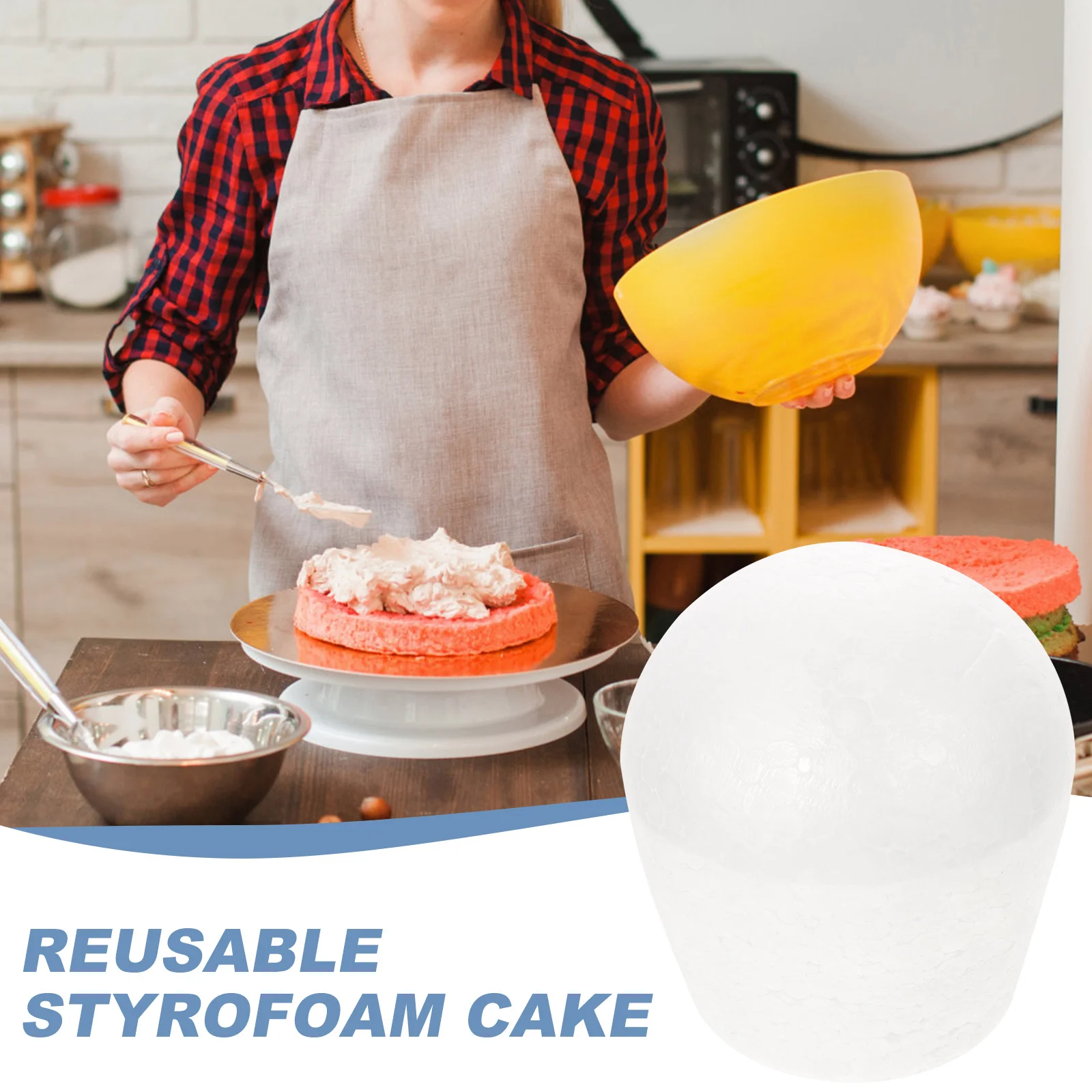 

12Pcs Creative Shaped Foams Cakes Lightweight Reusable Cake Dummies DIY Wedding Party Supplies Cake Dummies Practicing Accessory